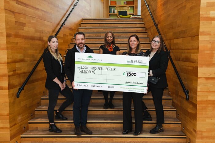 Homebuilder Donates £1,500 To Look Good Feel Better